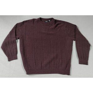 Haggar Mens Long Sleeve Pullover Sweater Burgundy Size XXL